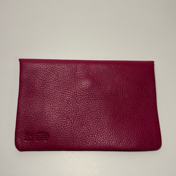 IL BISCONTE Luxury Leather Wallet - NWOT - Raspberry - Picture 2 of 6